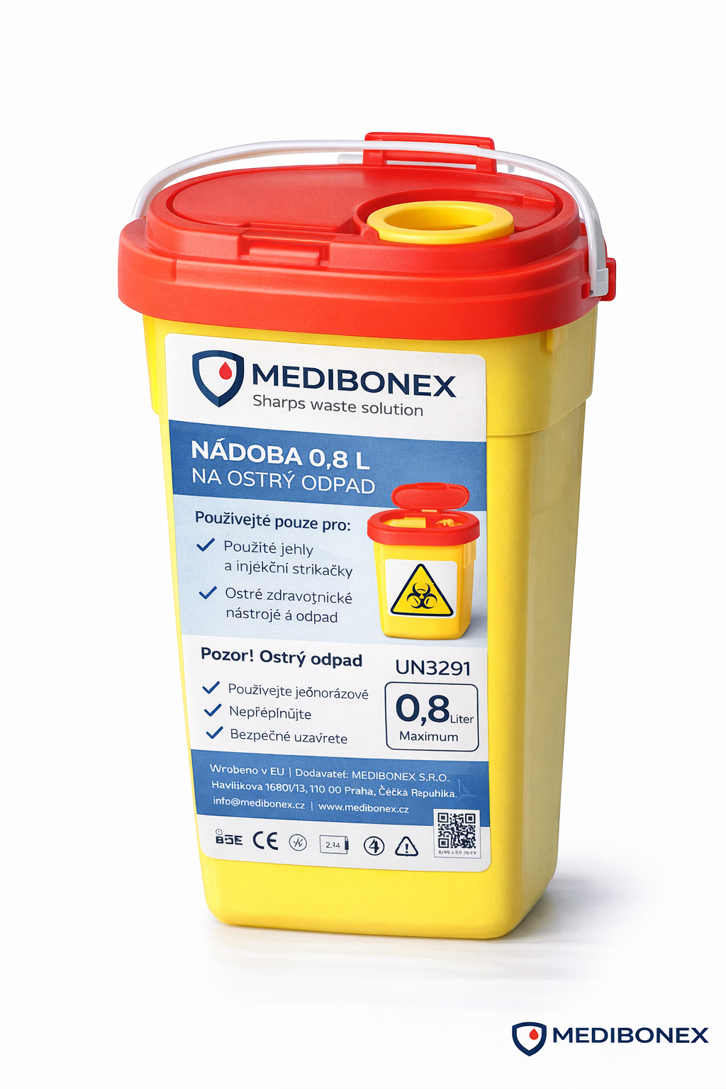 Small patient sharps container